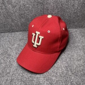 Indiana Hoosiers Hat Cap Snap Back Mens Red White NCAA Basketball College IU